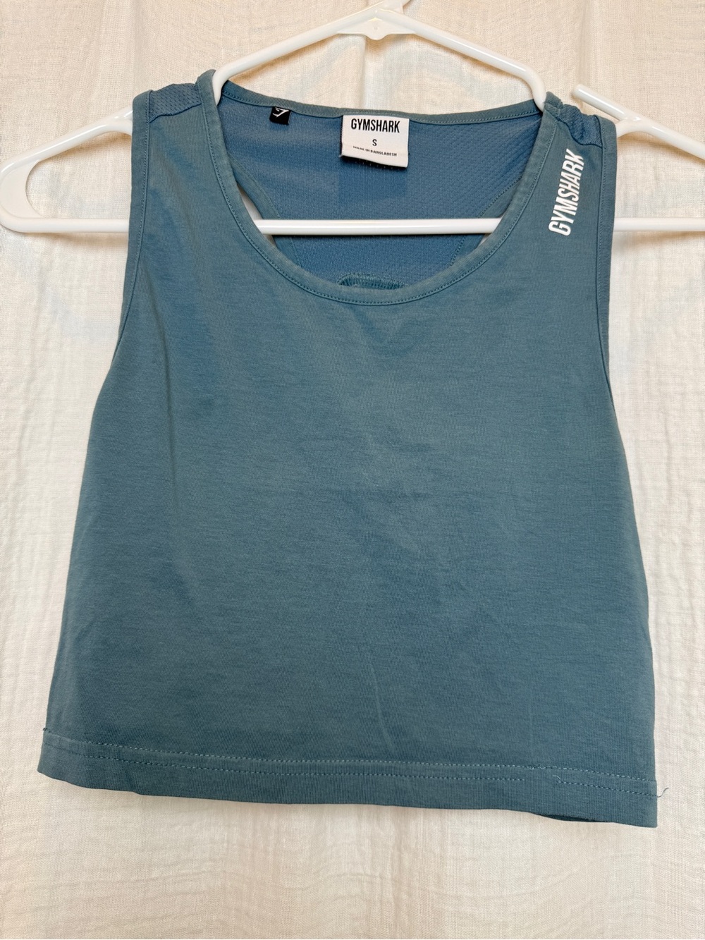 Gymshark Fraction Crop Top Tank - Teal Blue Green (Size Small)